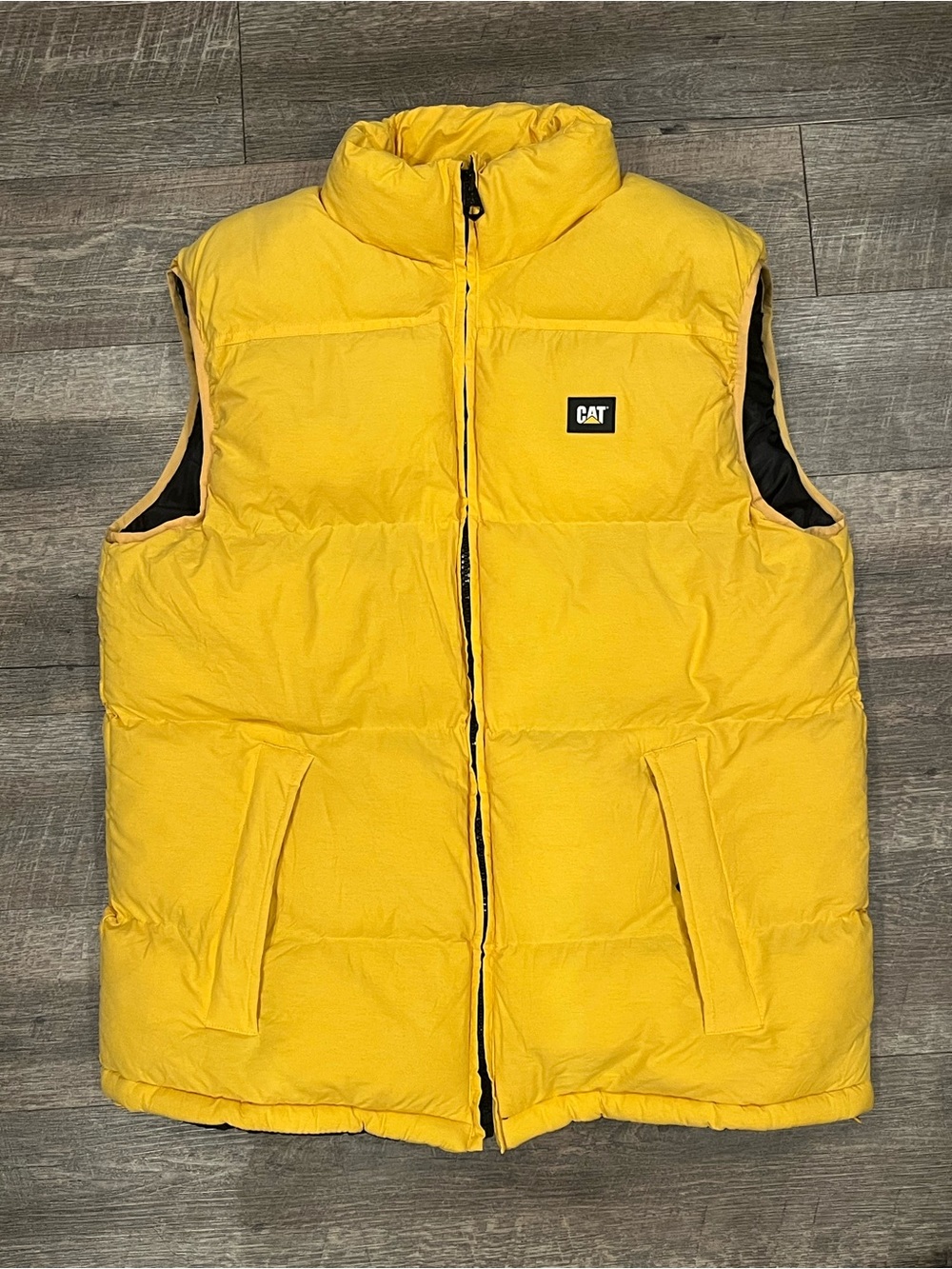 Caterpillar CAT Yellow Puffer Vest